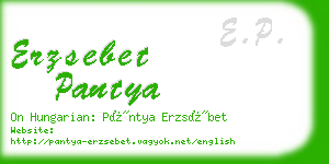 erzsebet pantya business card